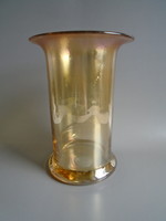 Art Deco  19.5 cm. magas, rendkivüli szépségü szakított,   arany-lüszteres váza.