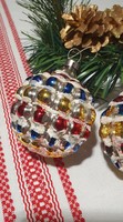 Christmas tree decoration - retro frozen ball /rare/