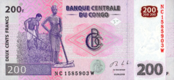 Congo dem. Republic of Congo 200 francs 2013 unc