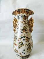 Beautiful, richly gilded Chinese goblet vase