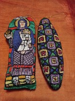 RITKASÁG!Két darab antik karácsonyi dísz valószínűleg apáca munka