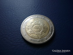 ÉSZTORSZÁG 2 EURO 2012 EURO 10.ÉVFORDULÓ! BIMETÁL! UNC! RITKA!