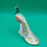 Porcelain peacock figurine from Kőbánya (drasche).