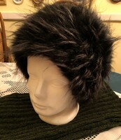 Faux fur hat and scarf