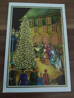 Christmas card, openable, used