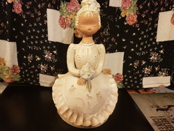 Ujj pál ceramic girl statue in good condition (large size)----bride statue----