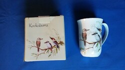 Chinese 4 dl porcelain mug: kokabura - laughing Australian bird
