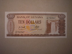 Guyana-10 Dollars 1992 UNC
