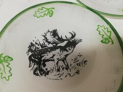 Hunter scene glass cake set