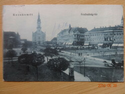 Old postcard: Kecskemét, Freedom Square, 1927