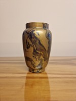 Zsolnay porcelán jelzett eozin mázas váza