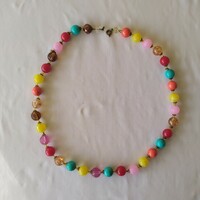 Faceted colorful handmade string of pearls for sale!