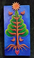 Handmade tree of life, wall picture, made of recycled wood