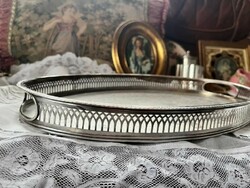 English silvered tray