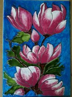 Üvegfestett kép - Tulipánfa