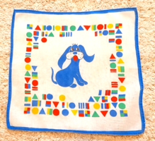 Retro textile children's handkerchief