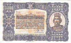 Hungary 25,000 crowns 1923 replica