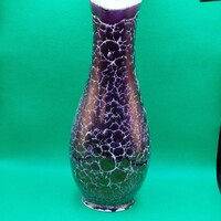 Retro lila Hollóházi lüszteres váza