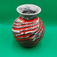 With free shipping-István from Transylvania vintage fat lava ceramic vase