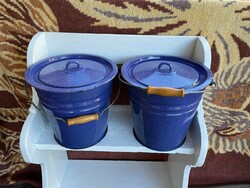 Blue enameled buckets with lids bucket legacy enameled