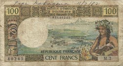 20 frank francs 1971 Tahiti Papeete Francia Polinézia Ritka
