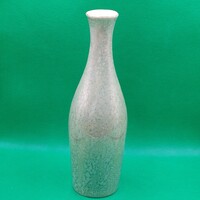 Retro Hollóházi zöld lüszteres váza