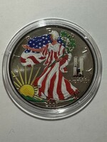 USA 1 dollár színezett ezüst érme 2001 W.T.C.