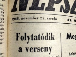 1968 November 27 / people's freedom / for birthday, as a gift :-) original, old newspaper no.: 25867