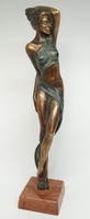 Czobor Sándor "Álom" c. bronz, eredetiségigazolás, ingyen posta