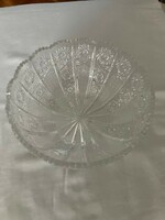 Polished crystal glass art object, 1 compote bowl