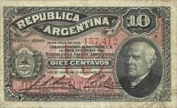 10 centavo centavos 1885 Argentina Ritka
