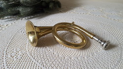 Small brass hunting horn, mail horn
