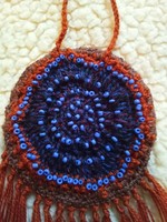 Crochet mandala necklace