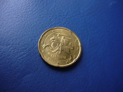 Lithuania 20 euro cents 2015 unc! Rare! Horse!