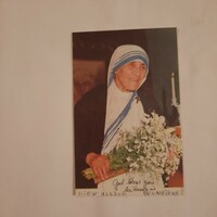 Prayer card depicting Saint Teresa of Calcutta
