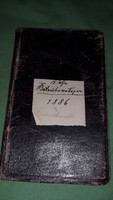 1886. Baglyosalja antique leather-bound notebook with miner's production entries as shown in the pictures