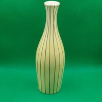 Ritka gyűjtői Hollóházi sárga csíkos váza