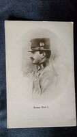 Arc. Károly, the last crowned king of Hungary, Habsburg, 1916, original photo sheet image