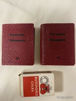 Minikönyv: Boccaccio Dekameron Szépirodalmi könyvkiadó 1957., két kötet  359 ill. 382 old