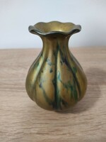 Zsolnay, eosin, labrador pattern vase!
