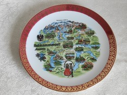 Austrian souvenir porcelain wall plate