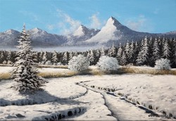 Frozen field - painting