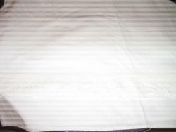 Beautiful white antique sheet with lace