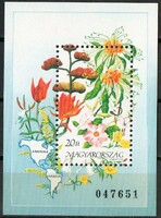 A - 001 Hungarian blocks, small strips: 1991 flowers of America