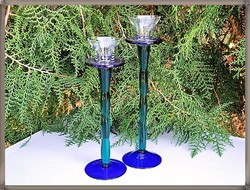 Anne Nilsson Scandinavian handcrafted glass candle holders