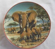 Villeroy Boch 3D-s falitányér,elefánt mintás dísztányér (Heinrich , WWF)