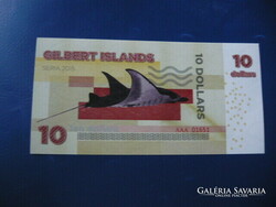 Gilbert islands / gilbert islands) 10 dollars 2015! Raja! Rare fantasy paper money! Ouch!