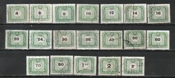 Stamped Hungarian 1716 mbk port 217-234, 234 a cat price HUF 750