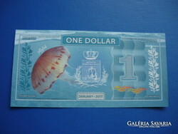 Indian Ocean $ 1 2017! Jellyfish! Rare fantasy paper money! Unc!