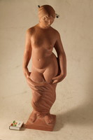Gallery signed terracotta statue 555